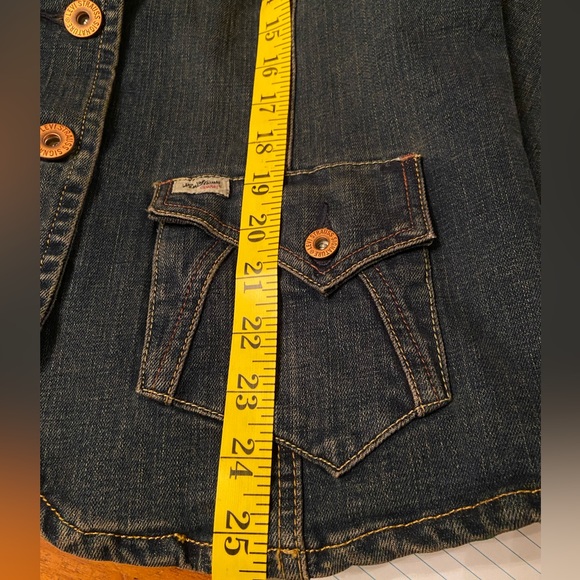 Levis Jean Denim Jackey  Faded Blue Wide Lapel Womens - Picture 8 of 8